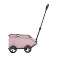 thumbnail image 1 of Folding Dog Wagon Cart with Extendable Rear End Heavy Duty, Foldable Pet Stroller for Small Dogs & Cats for tTaking Small Dogs Weighing Up to 16.53 LBS to Supermarkets, Parks (Pink), 1 of 9