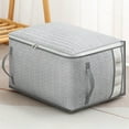 thumbnail image 1 of Folding Drawer Style Storage Box, 3-Pack Non-Woven Fabric Closet Organizer with Clear Window, Stackable Sweater and Pants Organizing Bin for Bedroom, Under Bed, Bookshelf (52x44x20cm L), 1 of 5