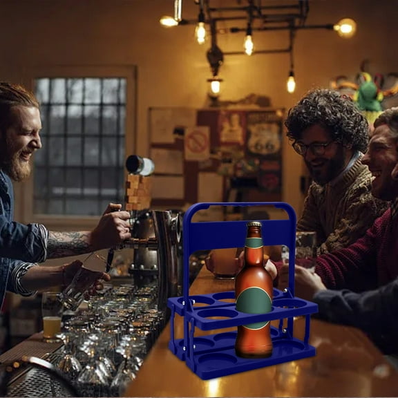 Folding Drink Carrier Basket | Portable Water Bottle Holder | Foldable Plastic Beverage Rack | Lightweight Cup Transport Caddy | Sturdy Handle Organizer for Sports, Parties | Easy Storage