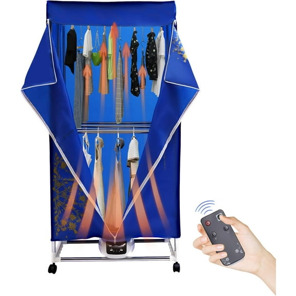Folding-Dry Machine Foldable Clothes Dryer 110V Portable Fast Dryer Machine with Timing Function New Generation Electric Clothes Drying Portable Dryer for Apartments