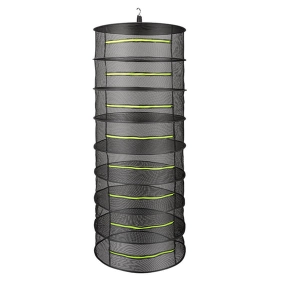 Folding Dry Rack Vegetable Dryer Drying Net for Fish Hanging Basket with Mesh Flowers Buds Plants Organizer 8 Layer