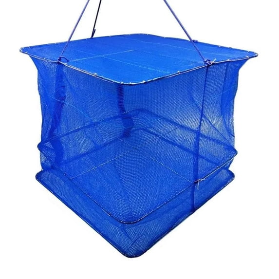 Folding Drying Fish Net Anti-fly Fishing Net Drying Fish Drying Cage Drying Net- A7Q1