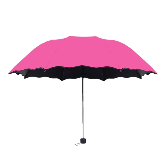 Folding Dual Purpose Sun and Rain Umbrella, Wind Resistant Frame With UPF 50+ Full UV Block Sun Protection