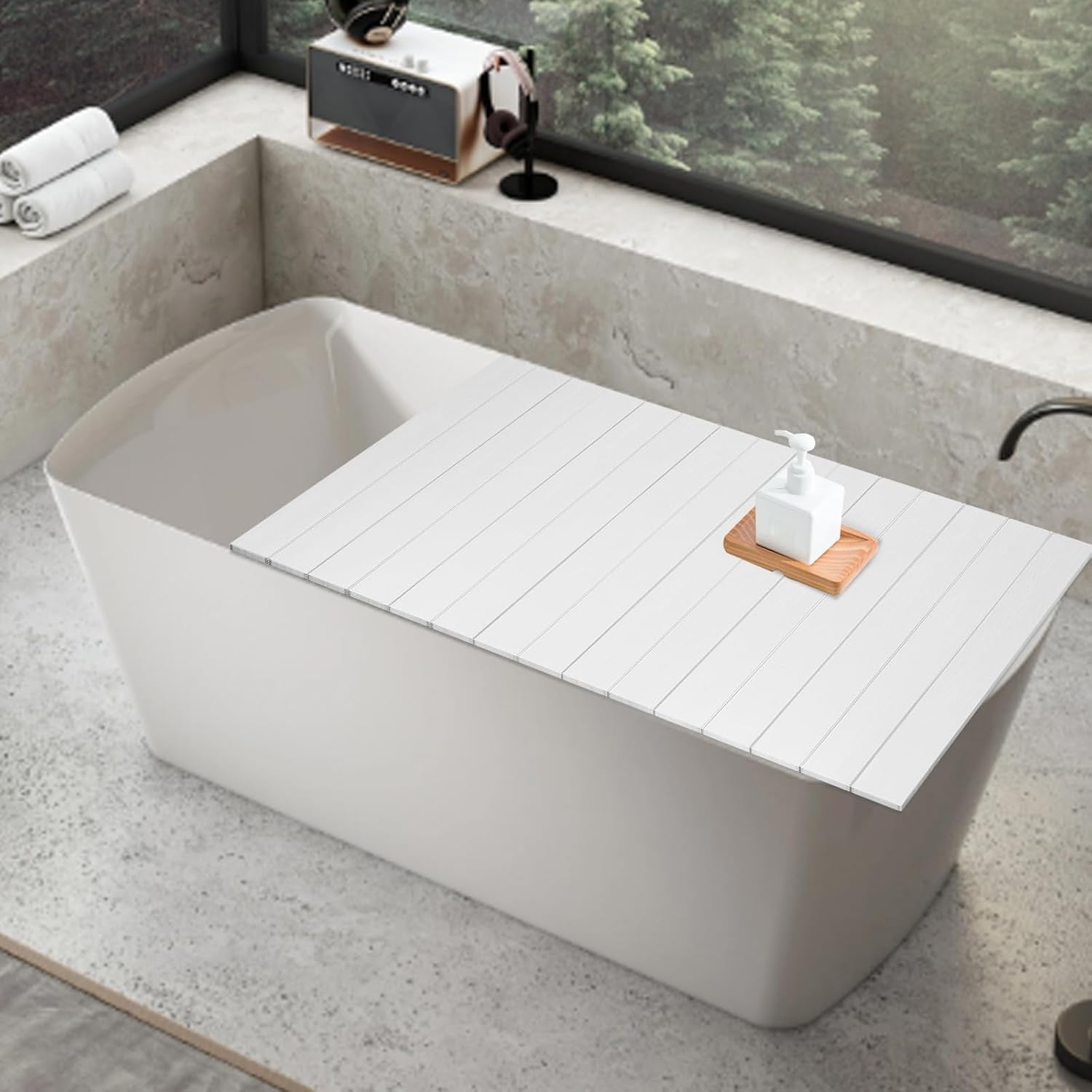 Folding Dust-Proof Bathtub Cover,Waterproof and Dustproof Bathtub Tray ...