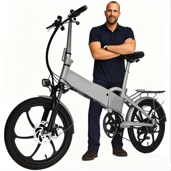 Folding Electric Bike, 20" 48V High-Performance Folding Electric Bike - 750W Motor20MPH Speed, 50Miles Range, 48V 18Ah High Capacity Removable Battery- ldeal ForCommuting And Leisure Rides