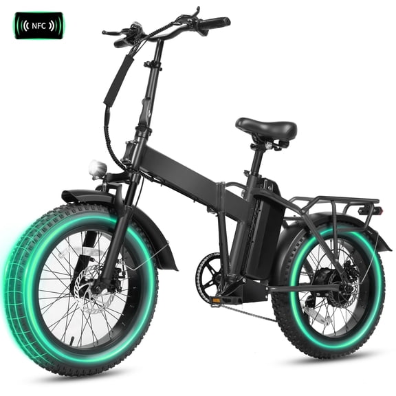 Folding Electric Bike for Adults with 1200W Peak Motor, 28 MPH Top Speed, 48V 20.8Ah Removable Battery, 20"x4.0" Fat Tires, 80-Mile Range, 7-Speed Gear, NFC Unlock, Gray