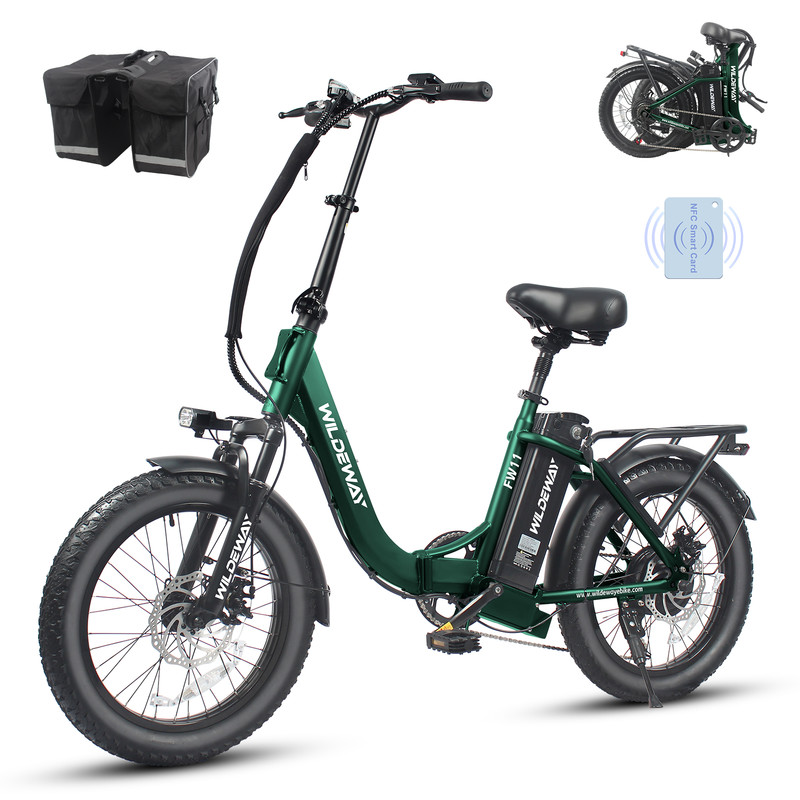 Folding Electric Bike for Adults 20'' 800w UL2849 48v 720Wh, 7 Speeds, 3.0 Fat Tire 30MPH*70Miles Full Suspension E-Montain Bike 2 Seats off road Electric bicycle