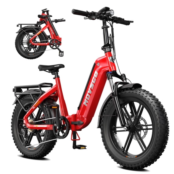 Folding Electric Bike for Adults (Age 18+), 749W Motor, 48V 15Ah Battery, 20"x4.0 Fat Tire,27.9 MPH Max Speed(PAS Mode), Tested to UL2849 Standard by SGS