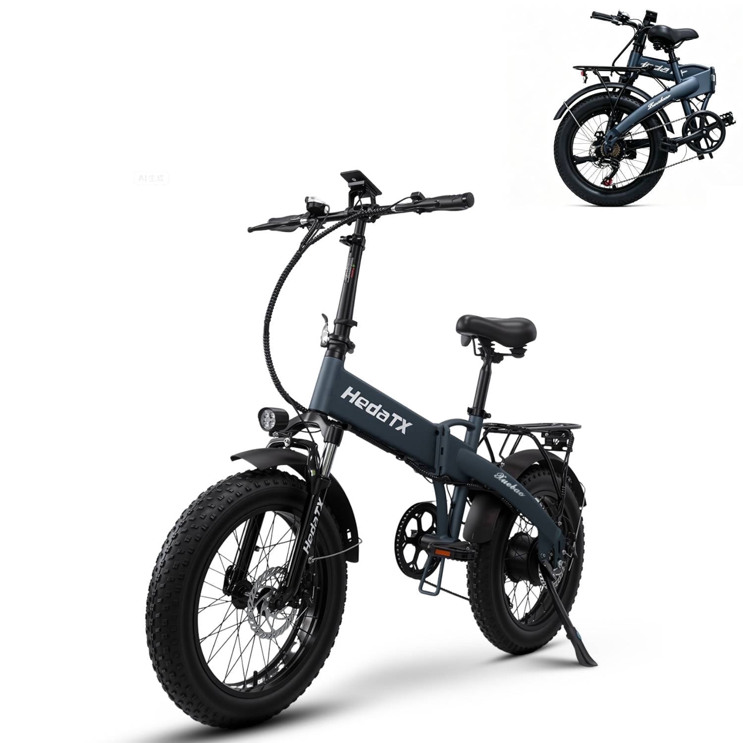 Folding Electric Bike for Adults, 48V 14Ah Battery, 20”x4” Fat Tire for All-Terrains, E-Bike with 750 Powerful Motor