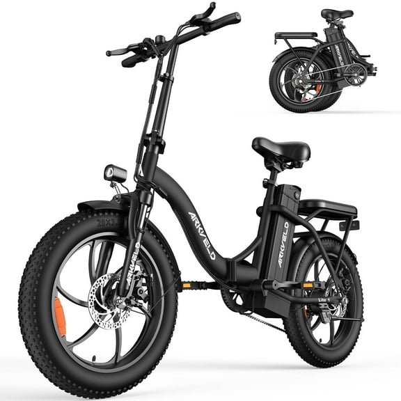 Arkveld Folding Electric Bike for Adults Teens,750W Peak Motor 48V/13AH Battery, Commuter City Ebike, UL2849