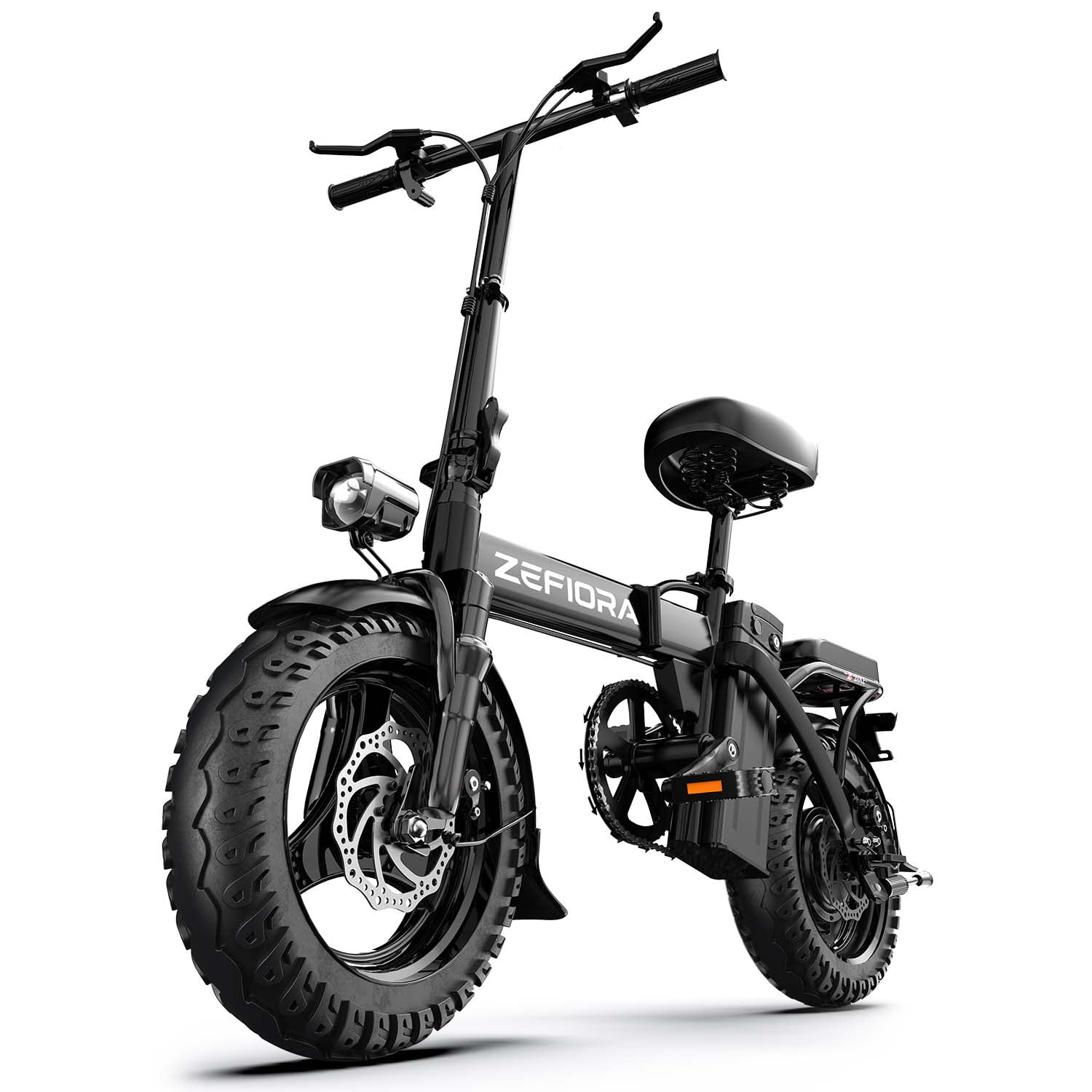 ZEFIORA 1000W Foldable Electric Bike for Adults & Teens, 48V 7.8Ah Removable Battery, 35Mi Range, 14" Commuter Ebike with Single Disc, UL2849 Safe