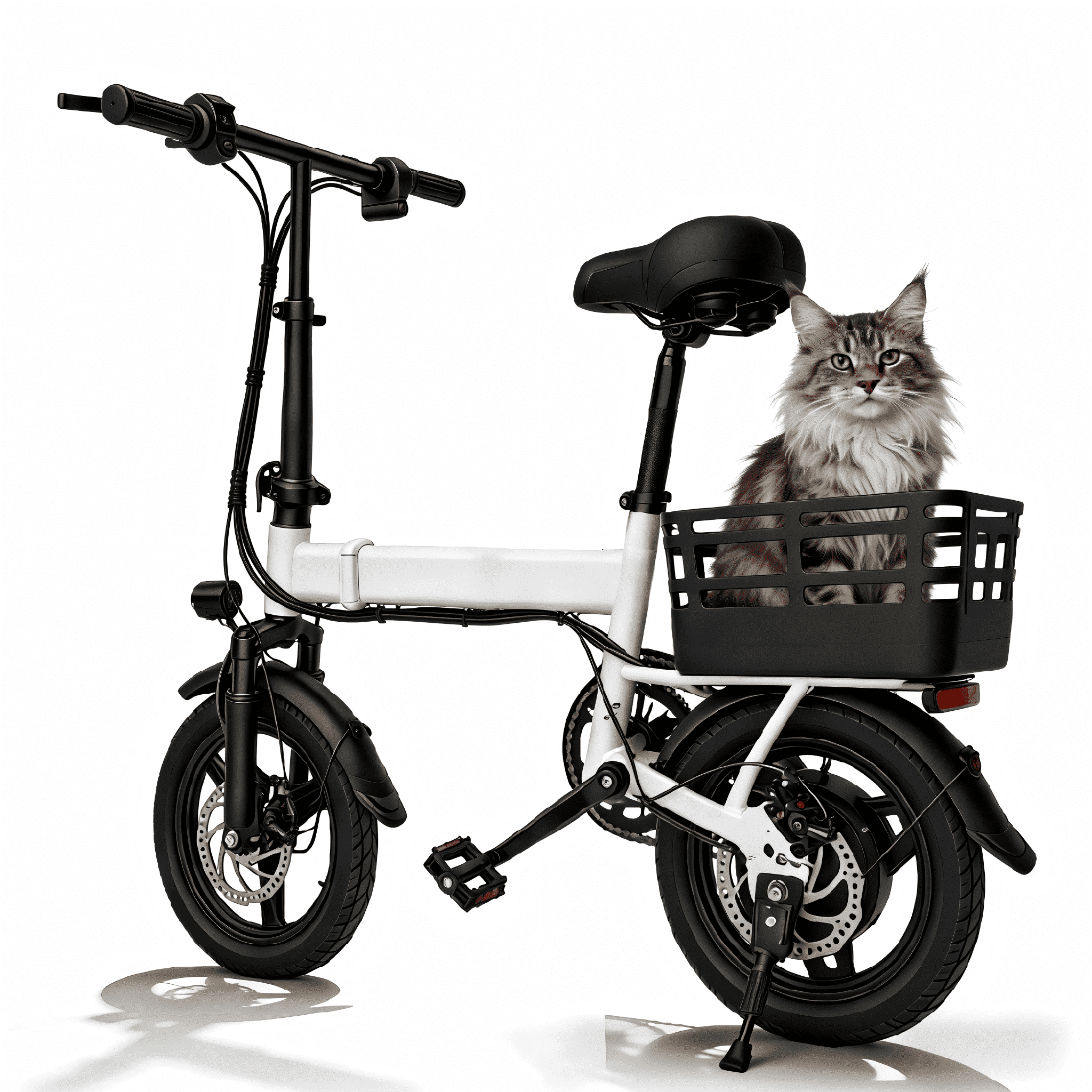 Folding Electric Bike for Teens and Adults, 500W Peak Motor 432Wh Battery 20MPH, 14'' Mini Ebike with Rear Basket, UL2849