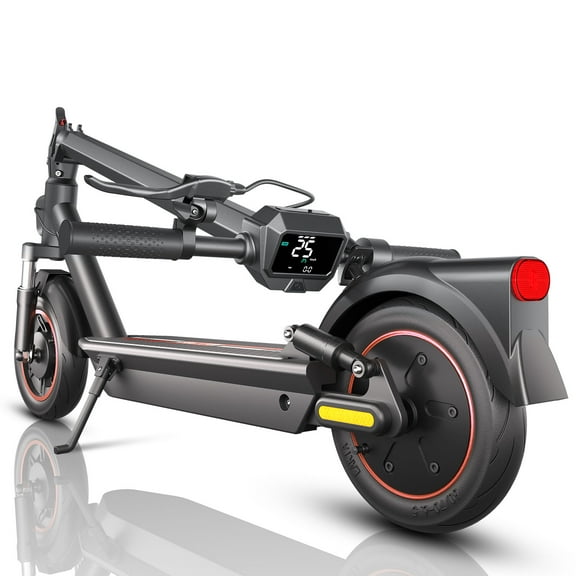 Folding Electric Scooter for Adults - 500W Motor 10" Solid Tires, up to 25MPH and 30Miles Long-Range Portable Commuting Scooter
