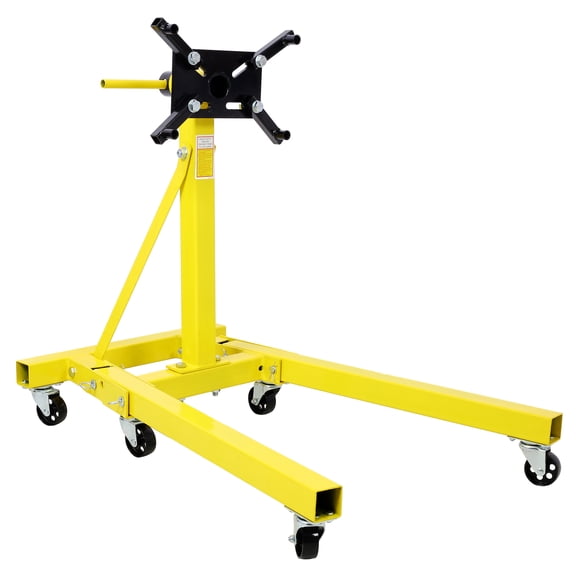 Folding Engine Stand 2000 LBS Capacity Motor Hoist 360 Degree Adjustable Mounting Head Dolly Mover Auto Repair Rebuild Jack