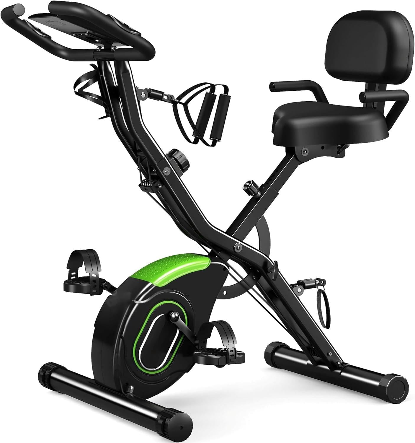 Folding Exercise Bike,5 in 1 Stationary Magnetic Cycling Bicycle Upright Indoor Cycling Bike for Home Workout,Office Exercise Equipment with 330LB Capacity