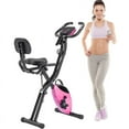thumbnail image 1 of Folding Exercise Bike, Fitness Upright and Recumbent X-Bike with 16-Level Adjustable Resistance, Arm Bands and Backrest, 1 of 19