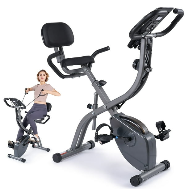 Folding Exercise Bike Magnetic Upright Bike with Pulse Sensor LCD Monitor Indoor Cycling Stationary Exercise Bike Perfect for Home Use Walmart Business Supplies