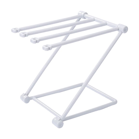 Folding Fabric Storage Rack | Vertical Countertop Towel Holder | Space-Saving Kitchen Organizer | Lightweight Plastic | Quick-Dry Ventilated Shelf | Holds Multiple Towels & Rags | 1 Pack | Approx.