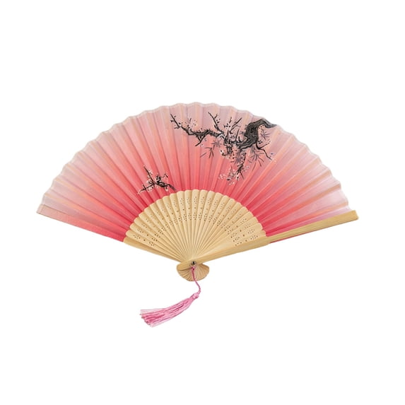 Folding Fan, Classical Style Fabric Hand Fan for Wedding Events, Stage Performance, Portable Lightweight Design with Frame for Outdoor Gatherings, Cultural Celebrations