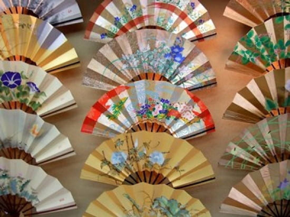 Folding Fan Kyoto Japan Canvas Art - Shin Terada DanitaDelimont (21 x 16)