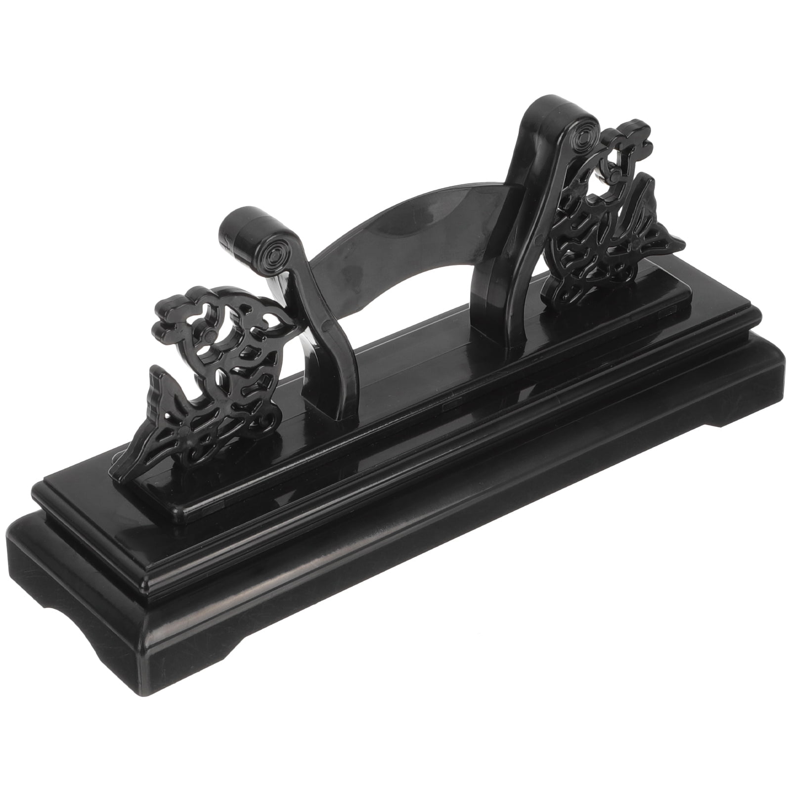 ifundom Chinese Style Fan Display Rack, Black Plastic, , Elegant ...