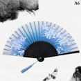 thumbnail image 1 of Folding Fans Handheld Elegant Antique Style Hand Fan Foldable Calligraphy Ink Painting Chinese Accessories Oriental Deco, 1 of 9