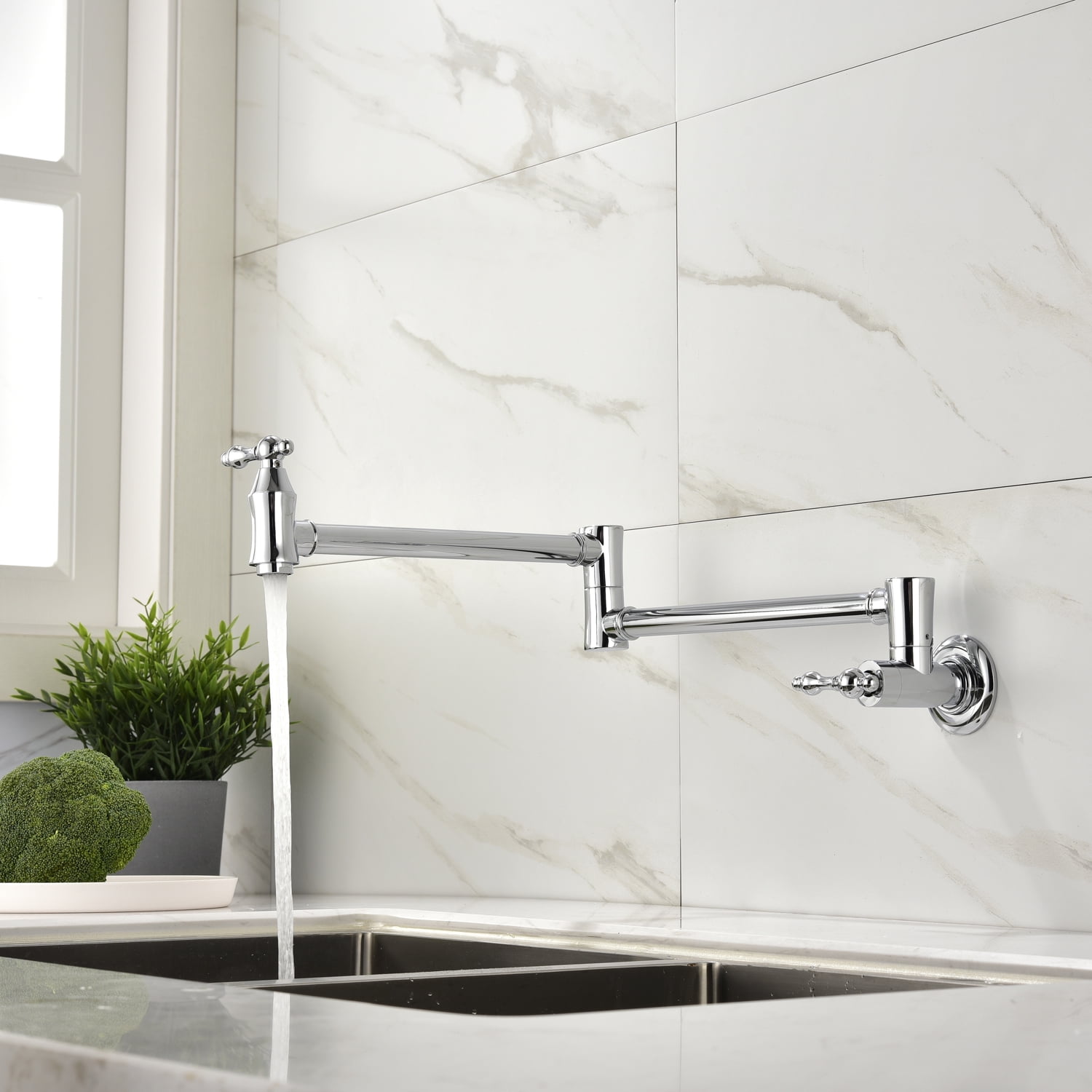 Folding Faucet Wall Mount Pot Filler Faucet