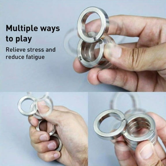 Folding Finger Ring, Stress Reducing Finger Ring, Anxiety Relief, Outdoor Compact & Convenient Accessory