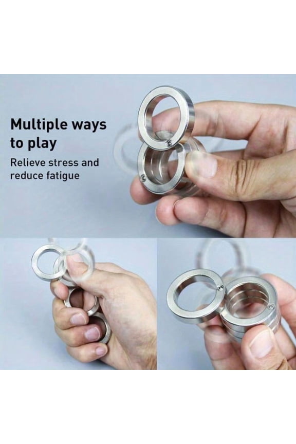 Folding Finger Ring, Stress Reducing Finger Ring, Anxiety Relief, Outdoor Compact & Convenient Accessory