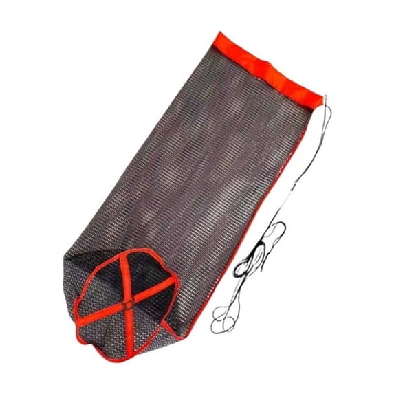 Folding Fish Net Bag Outdoor Drawstring Live Fish Catching Netting Fishes Holding Bag Portable Fishing Meshes Bags