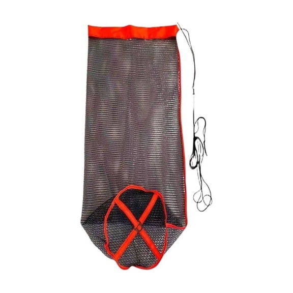 Folding Fish Net Bag Outdoor Drawstring Live Fish Catching Netting Fishes Holding Bag Portable Fishing Meshes Bags