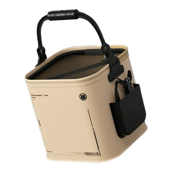 Folding Fishing Bucket with Rope Outdoor Hand Carry Fish Bucket Large Capacity Camping Fishing Bucket Water Container