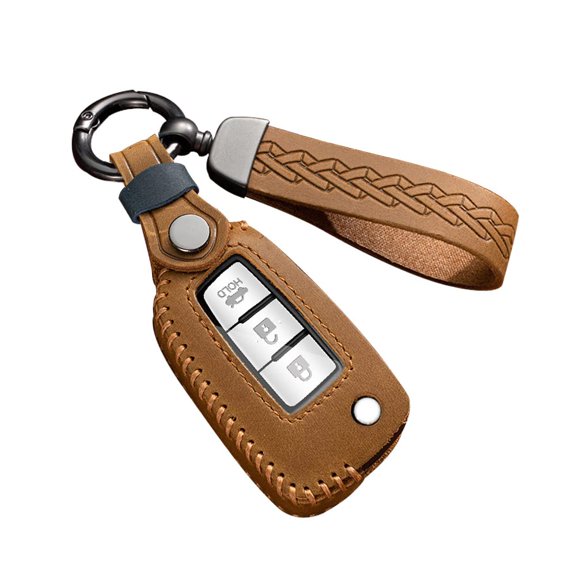 Folding Flip Key Fob Cover Case for Nissan Rogue Sport Rogue S Rogue Select 2019 2018 Sylphy Pulsar Frontier Keyless 2/3/4 Button Leather Key Case with Keychain