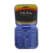 Folding Flip Phone for Seniors | 2.6in Large Button Screen | Dual SIM & Standby | HD Camera | LED Flashlight | 1400mAh Battery | GSM Network | 32MB Storage | Lightweight Rectangle Design