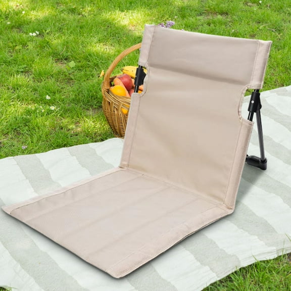 Folding Floor Chair with Backrest - Lightweight, Portable Pool Chair with Carry Bag for Outdoor Relaxing, Camping, Beach, & Road Trips - Ultimate Portable Seating for Adults & Families