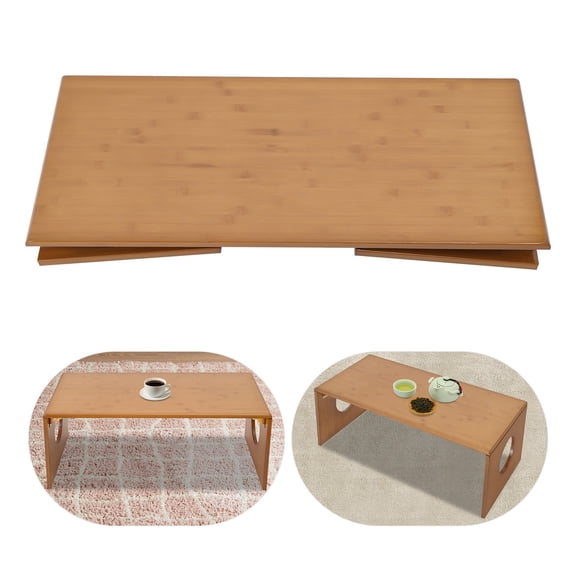Folding Floor Coffee Table, Foldable Low Coffee Table, Portable Coffee Table for Sitting on The Floor (31.5*14.5*11.8in)
