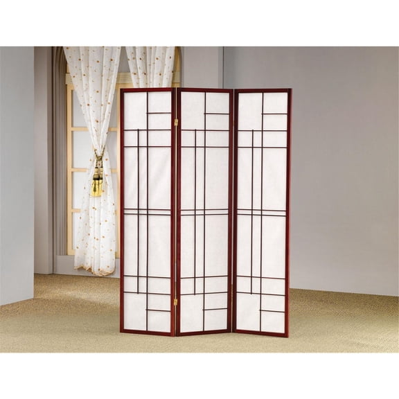Folding Floor Screen - 3 Panel Room Divider - Modern Design - 70" H x 52" W
