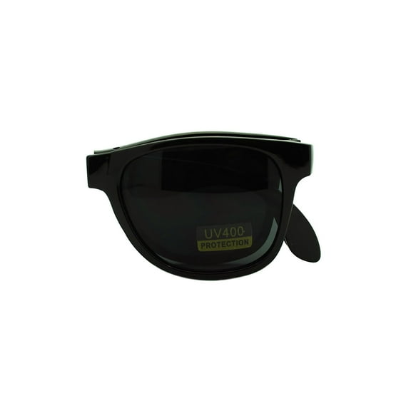Folding Foldable Sunglasses Classic Square Frame Unisex Fashion Black