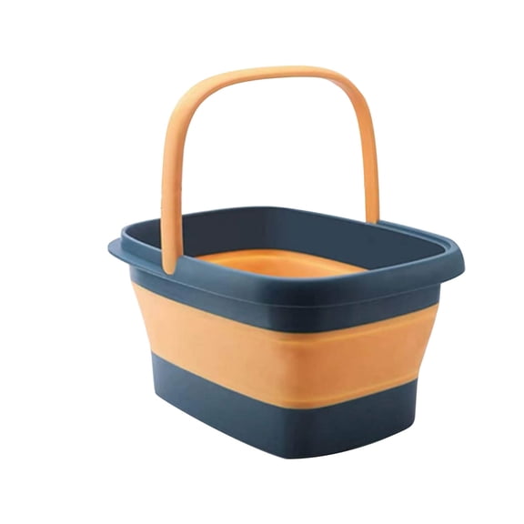 Folding Foot Bath Bucket, Multifunctional Household Foot Soaking Basin with Massage Roller, Elevated Knee Height Design for Stress Relief and igue Relief, 15L Capacity