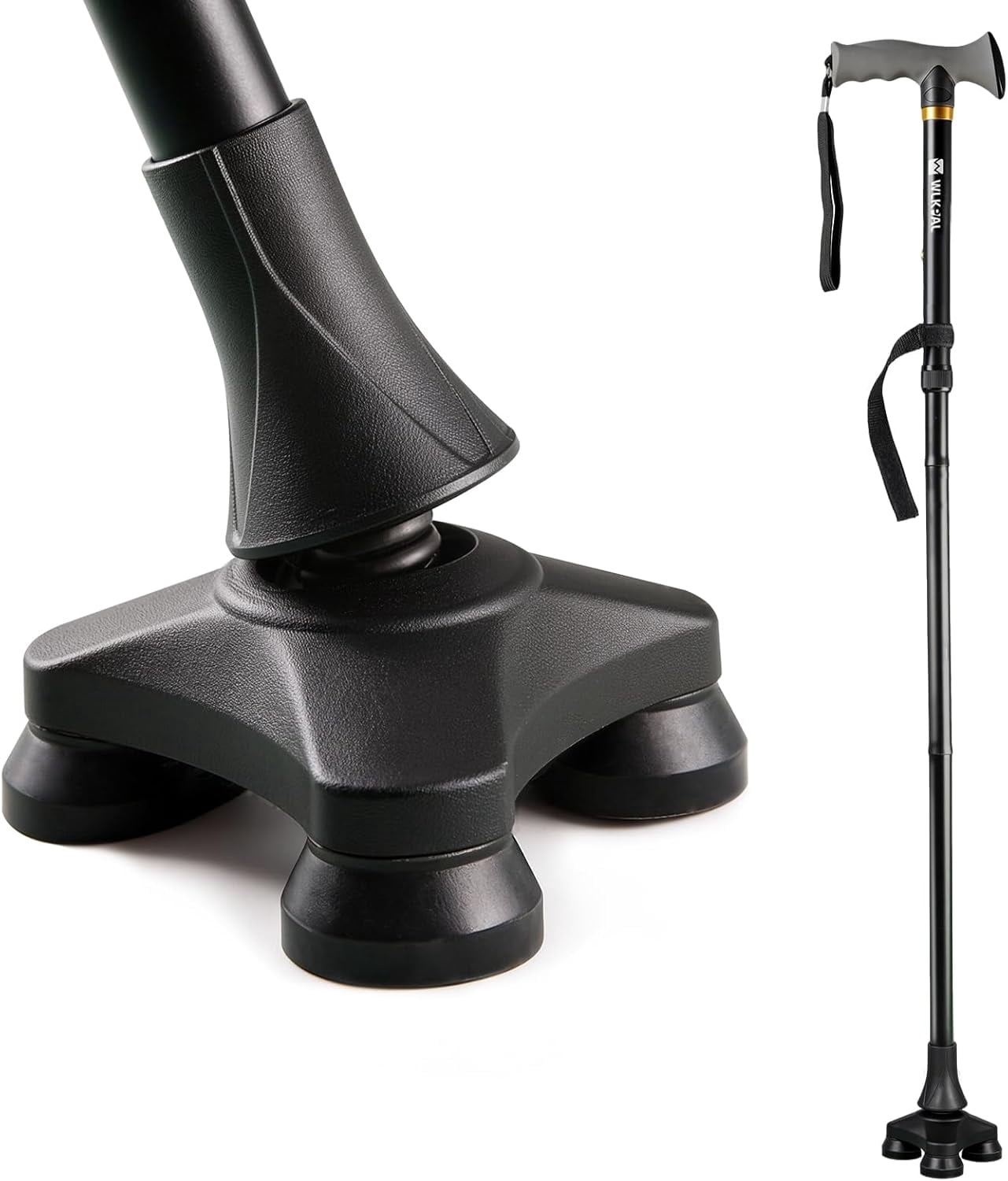 Folding Freedom Walking Cane – Elastic Self-Standing Tripod Base (2026 ...