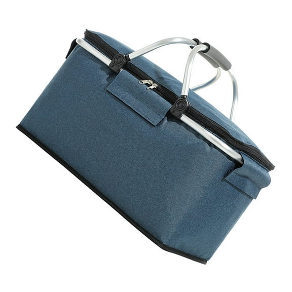 Folding Fresh Basket Wicker Storage Picnic Insulated Bags for Food Cooler Backpack Child