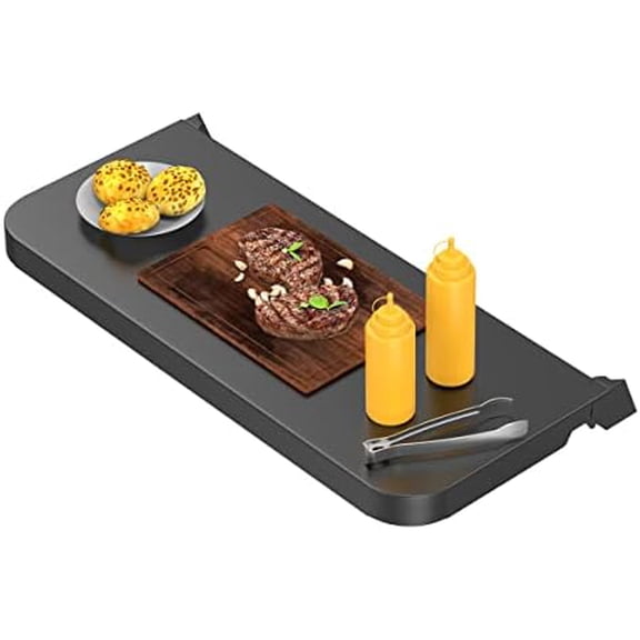 Folding Front Shelf for Masterbuilt Gravity Series 560 Digital Charcoal Grill Replacement Parts, Grill Accessories for Masterbuilt MB20181522 Gravity Smoker Folding Grill Table, Coated Steel