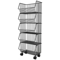 Folding Fruit and Vegetable Storage Rack, Rotatable Kitchen Organizer, Space-Saving Resin Shelf for Living Room and Kitchen Décor