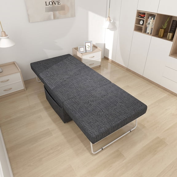 Folding Futon Couch with High - density Sponge for Comfortable Sitting and Lying in Living Room