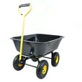 thumbnail image 1 of Folding Garden Carts Folding car Poly Garden dump truck with steel frame, 10 inches. Pneumatic tire, black,Outdoor Garden Carts, 1 of 8