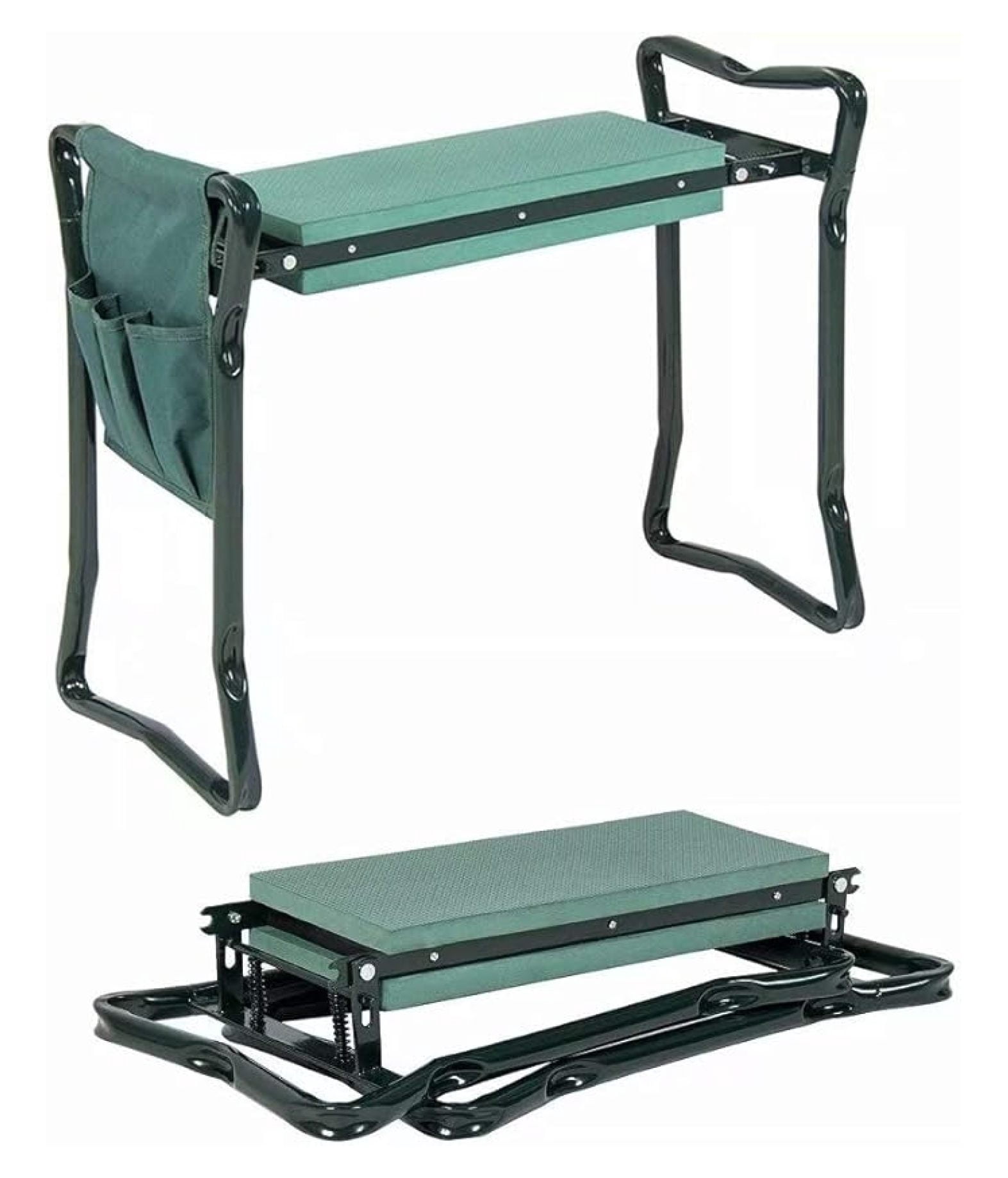 Folding Garden Kneeler and Seat with Tool Pouch Bag Thick Kneeling Pads Soft Decorative Garden Stools Workseats Portable Outdoor Foldable Kneeler Tools