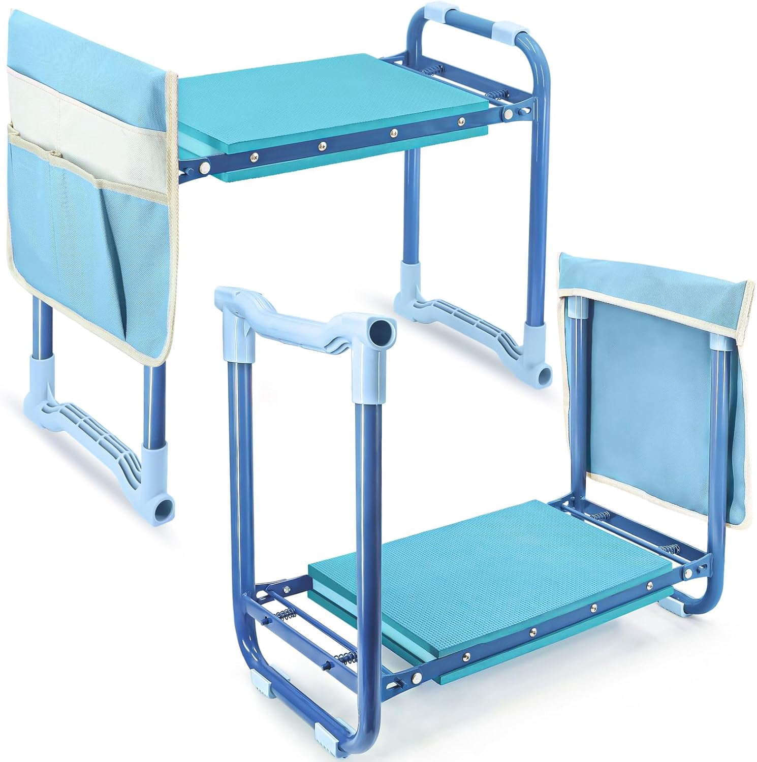 Folding Garden Stool and Kneeler, Heavy Duty Garden Kneeler and Seat, Kneeling Device for Gardening, Gardeners and Seniors (Purple)