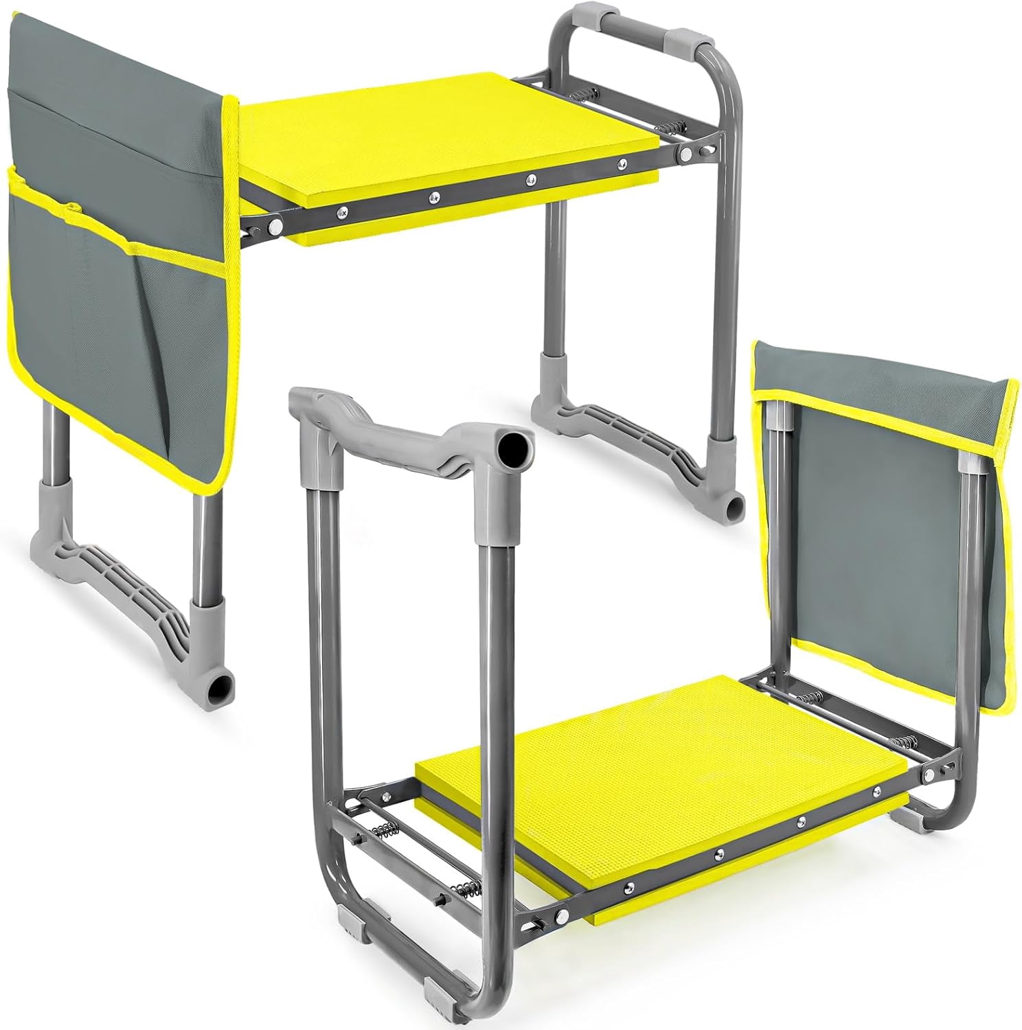 Folding Garden Stool and Kneeler, Heavy Duty Garden Kneeler and Seat, Kneeling Device for Gardening, Gardeners and Seniors (Purple)