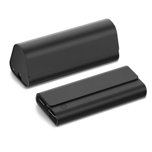 Folding Glasses Case with 2000mAh Charger for Smart Glasses, PU Portable Storage