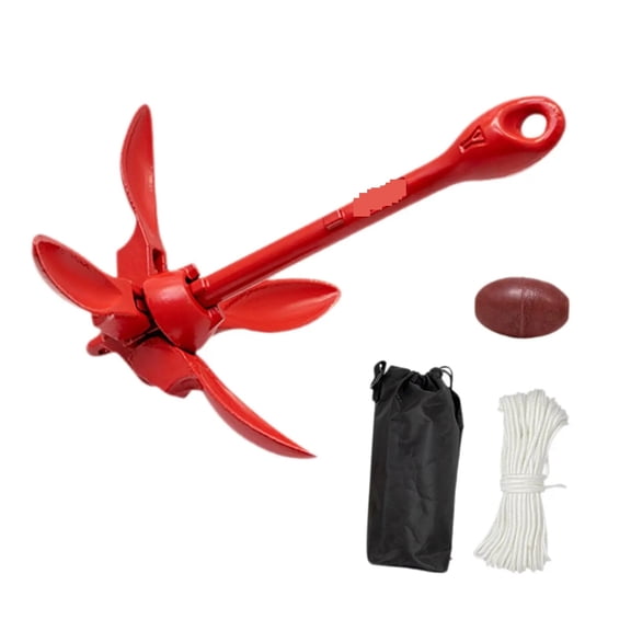 Folding Grapnel Boat Anchor Anchor With 65.6 Ft Rope Accessories Grappling Anchor Folding Anchor Kit For Sailboat ,Easy to Use